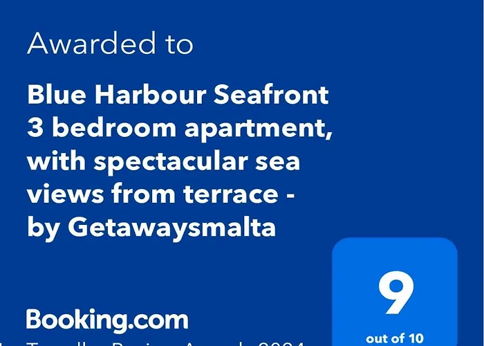 Blue Harbour Seafront 3 Bedroom Apartment, With Spectacular Sea Views From Terrace - By Getawaysmalta